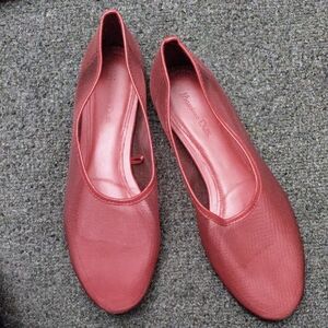 Massimo Dutti Women's Elegant Red Loafers